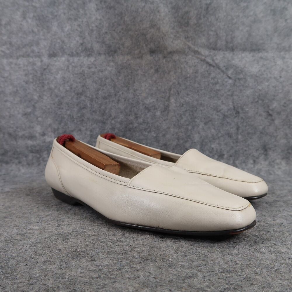 Partners Shoes Womens 8 Loafer Flat Leather Fashion Career Vintage Slip On Retro